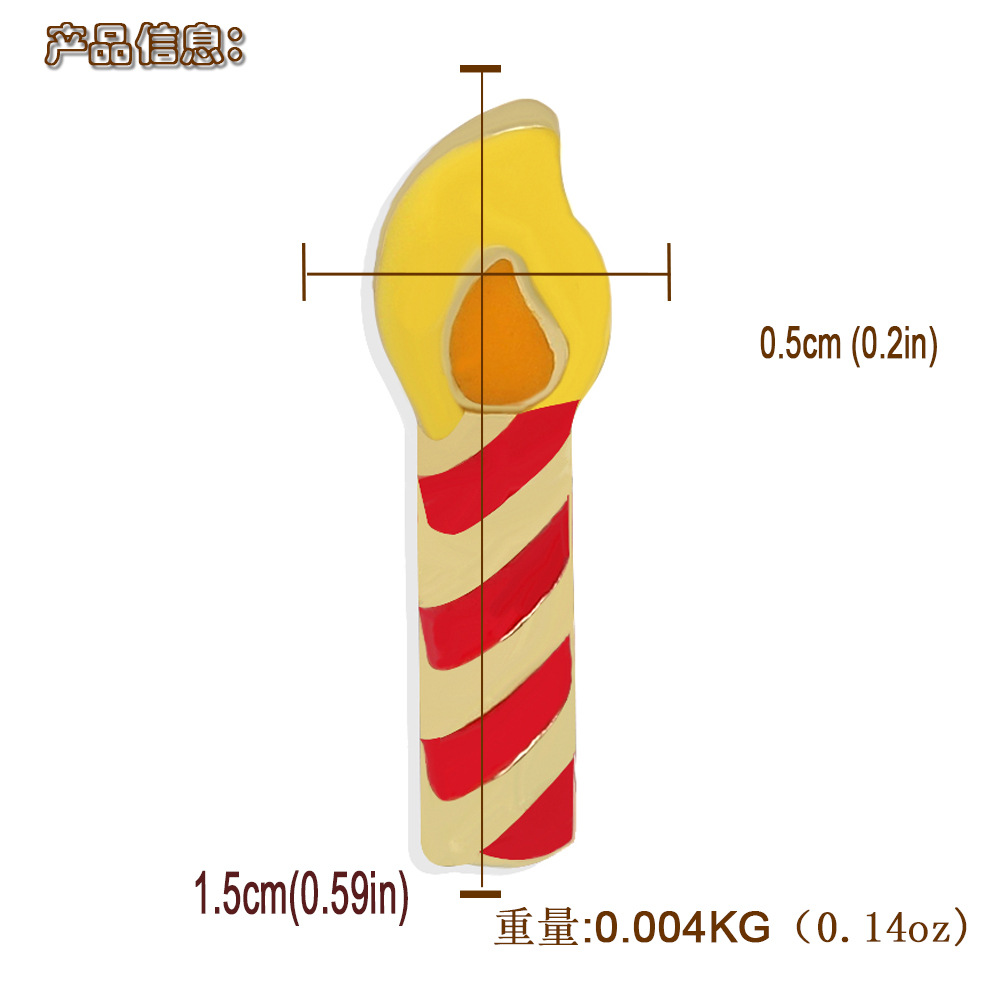 Halloween Christmas Birthday Gift Fun Cartoon Color Dripping Candle Earrings Wholesale display picture 1