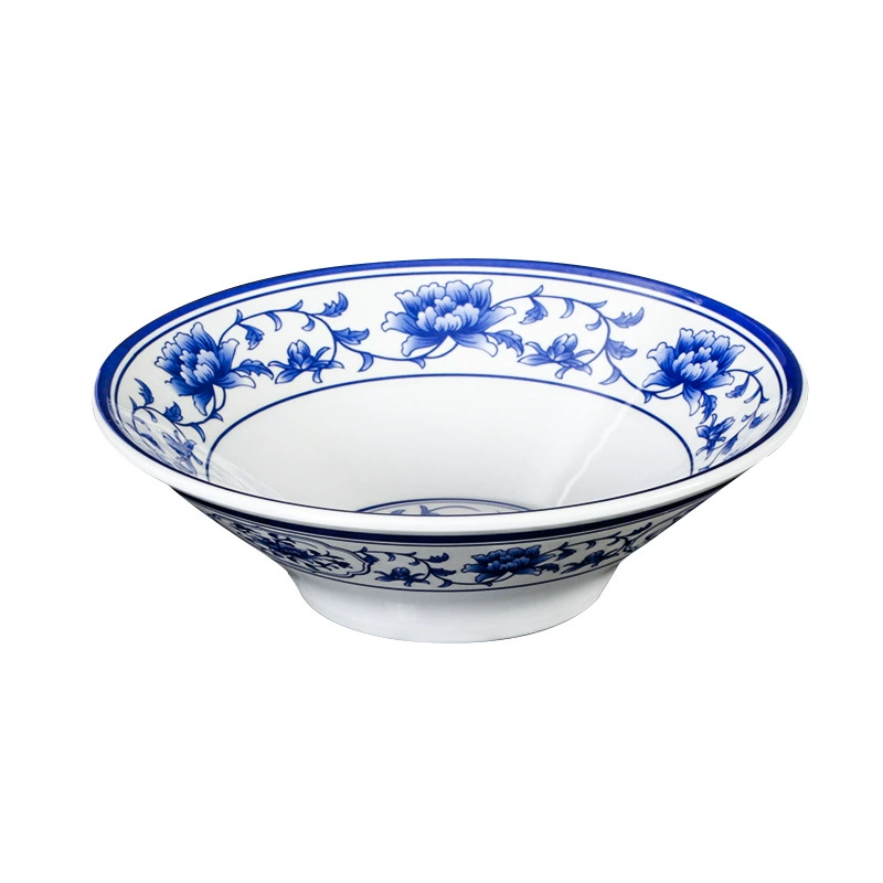 Metamine Blue and White Ресторанная миска для лапши коммерческая имитационная фарфорная рамен мальатан_large миска пластиковая миска для супа с лапшой рисовой ресторан специальная чаша