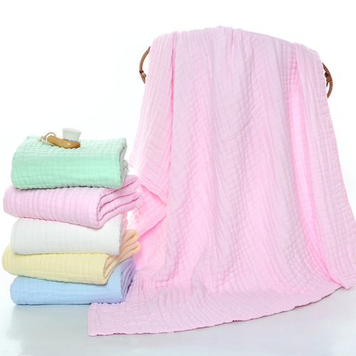 110*110 high-density plain cotton gauze children's quilt, infant and toddler soft and skin-friendly cover, children's water-absorbent towel blanket
