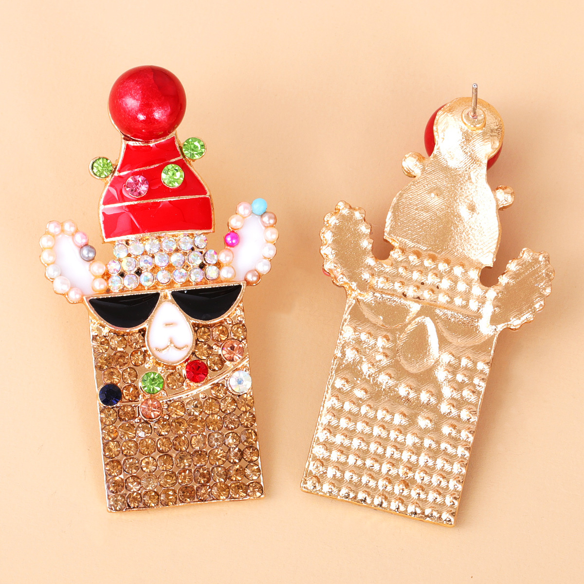 Boucles D&#39;oreilles Noël Mode Elk Snowman Santa display picture 4