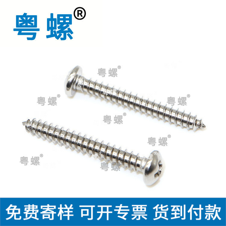 304不锈钢半圆头自攻螺丝 PA 盘头尖尾螺钉 元攻M3M4M5   厂家