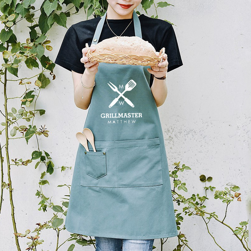 Delantal moda coreana cocina impermeable ropa de trabajo cintura Restaurante Camarero publicidad delantal logotipo imprimible