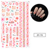 Nail stickers, thin adhesive fake nails for manicure for St. Valentine's Day for nails, wholesale, flowered