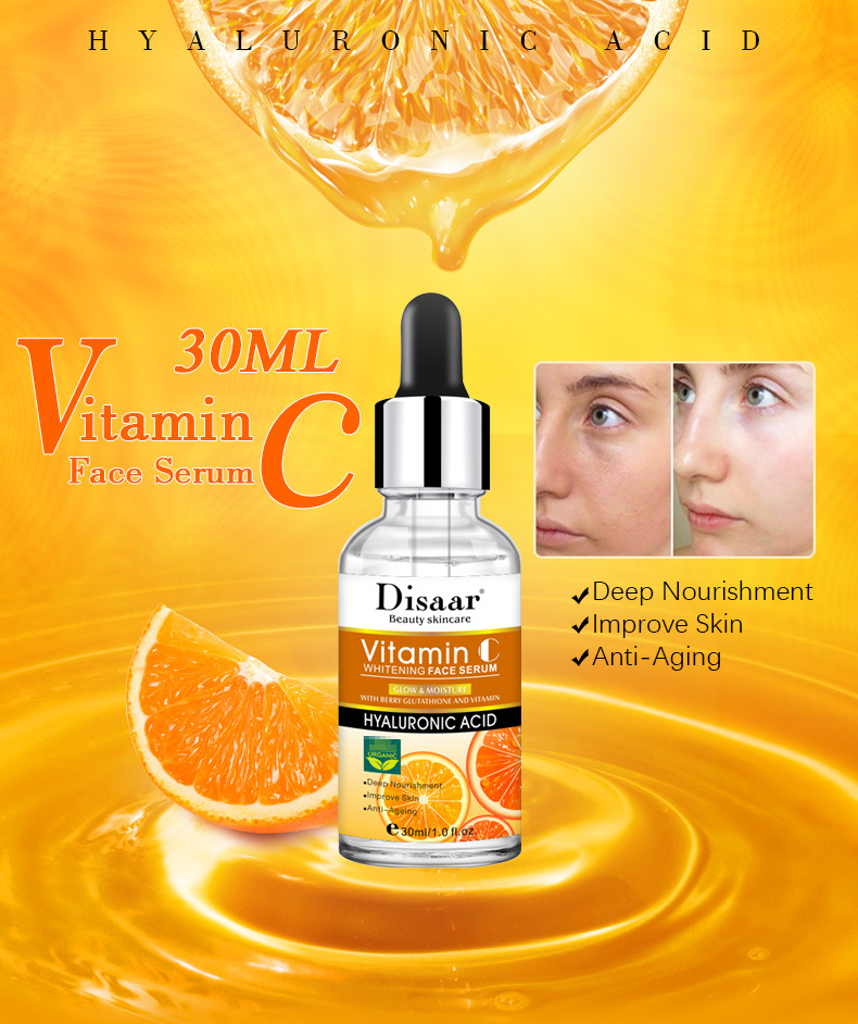 SNOW LADY DISAAR Vitamin C Raw Water Replenishment Facial Essence Dilute FineLines Skin Brighten Plant Natural Breast Face Serum