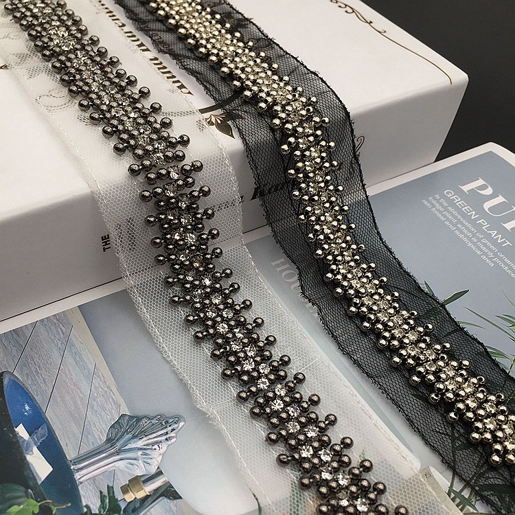 厂家现货批发手工钉珠花边条码 电镀珠穿珠服装辅料婚纱diy装饰