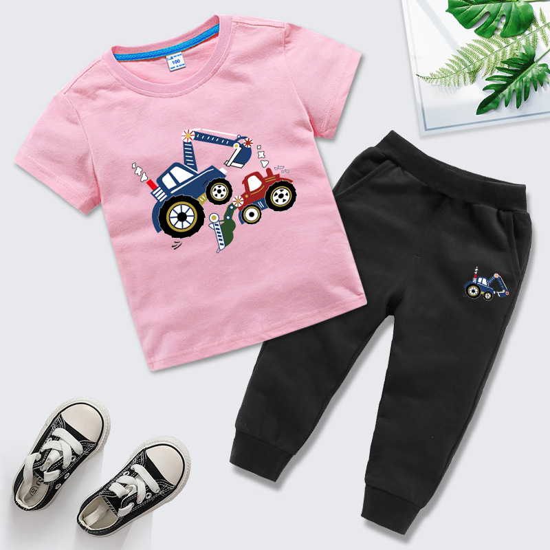 双挖短粉红+长黑裤