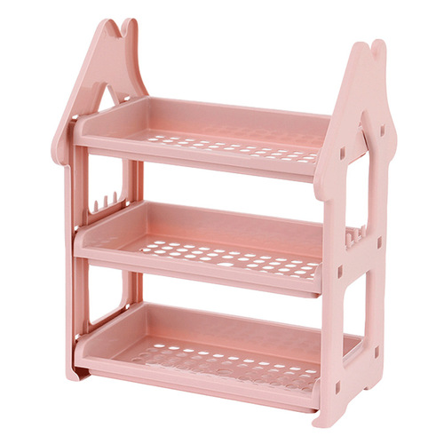 Small house storage rack kitchen countertop three-layer seasoning bottle spice rack desktop storage rack layered bathroom organization rack