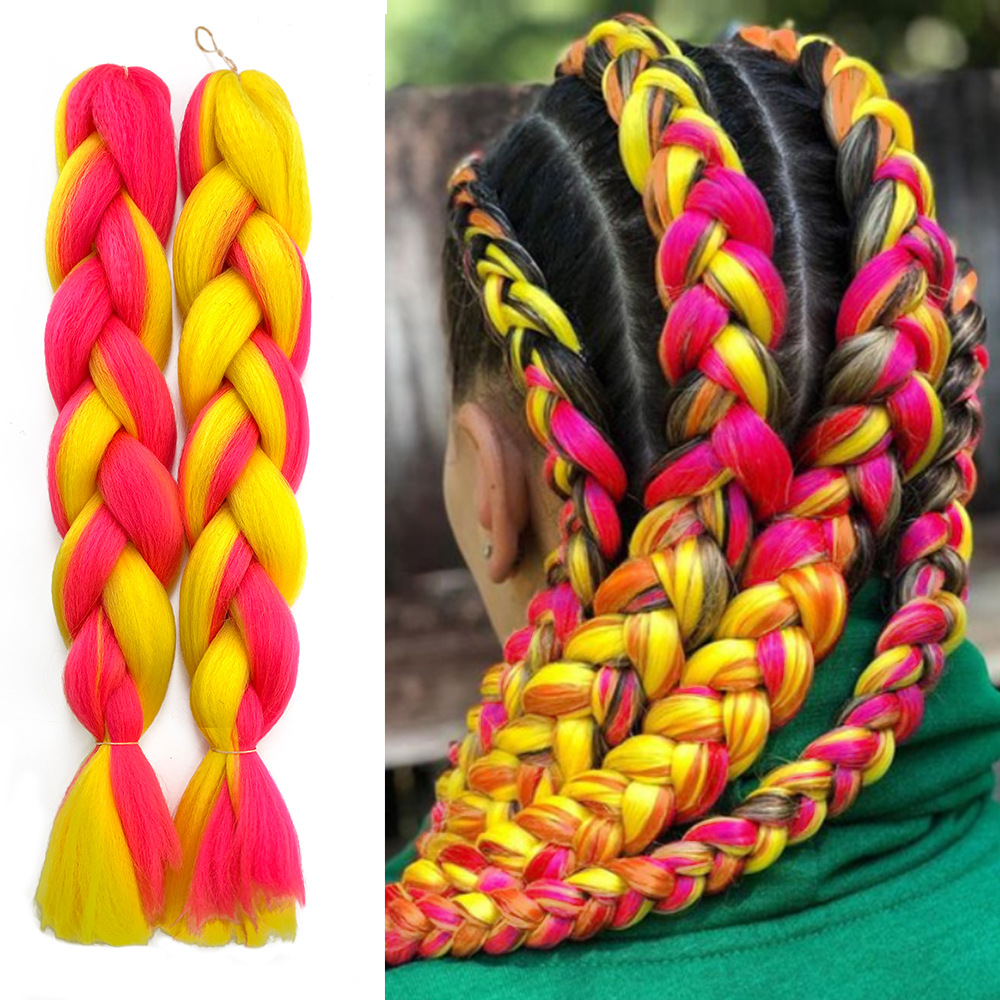 Foreign trade Color matching Braid Africa Wig Color matching Fiber Braid jumbo braid hair Wig