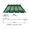 0.5绿色彩钢瓦15-150-900 7个波彩钢瓦 材质彩铝 彩钢 颜色多样|ms