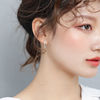 Earrings, cute fresh silver washing, 925 sample silver, simple and elegant design, internet celebrity