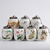 Matte ceramics Ruyi Tea pot black tea Green Tea Packaging box Catty seal up Moisture-proof Portable travel Canister
