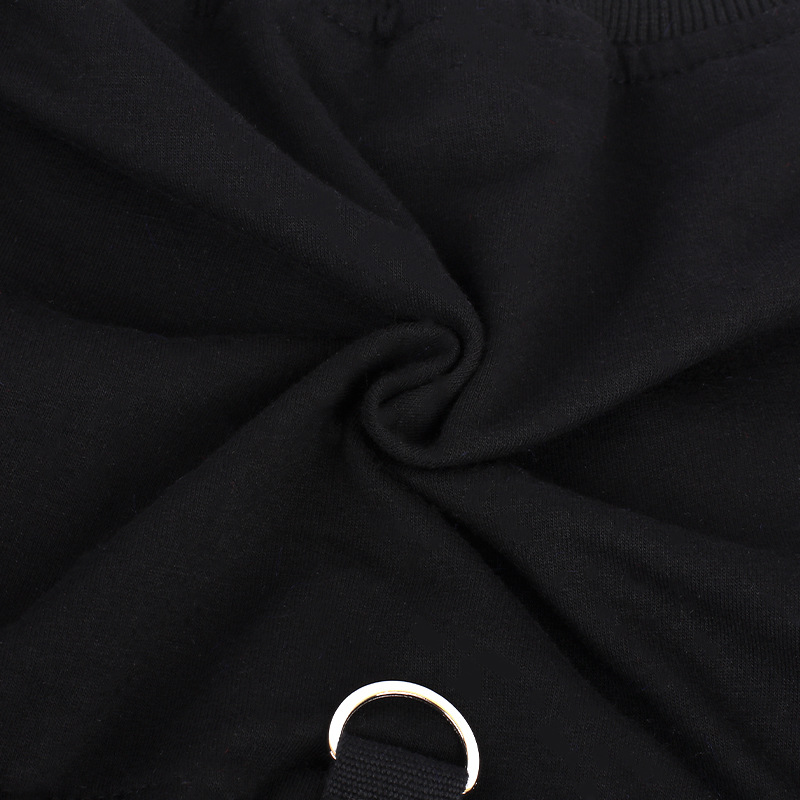 flat-collar solid color slim cropped sweatshirt NSMEI54876