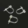 Japan and South Korea are not prone to/sensitive springs transparent ear clip DIY no/painless piercing with hanging ring U -shaped pearl ear clip earrings