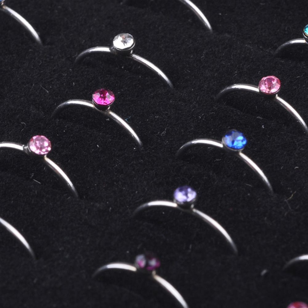 38g Weight Rhinestones Inlay Material Nose Ring Classification 1 Set Quantity Daily Occasion Stainless Steel Material Round Pattern Unisex Gender Inlay Design Fashion Style 1 Set Fashion Round Stainless Steel Inlay Rhinestones Nose Ring Nose Pin 2