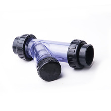 Y型透明过滤器自来水PVC过滤网UPVC塑料工业管道过滤器耐酸碱E18