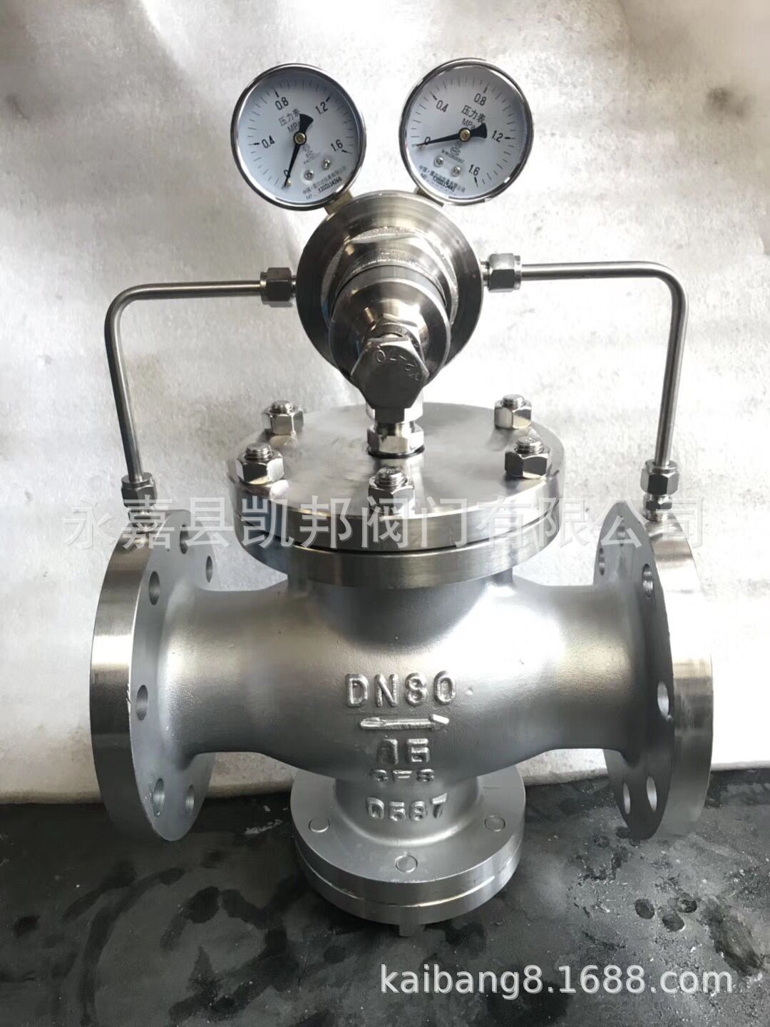 荐 YK43F先导活塞式气体减压阀 氧气减压阀 不锈钢气体减压调节阀