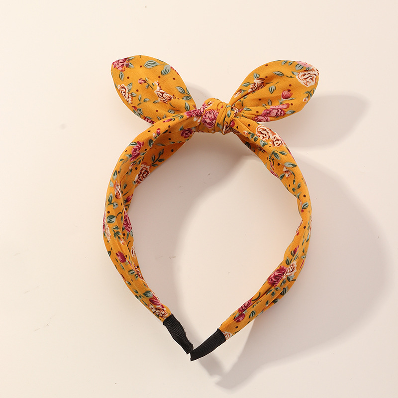 Fashion Retro British Print Niche Style Cross Bow  Wide-sided Headband display picture 7