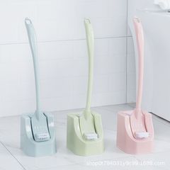 Toilet brush set with base, plastic bathroom cleaning toilet brush for cleaning and decontaminating