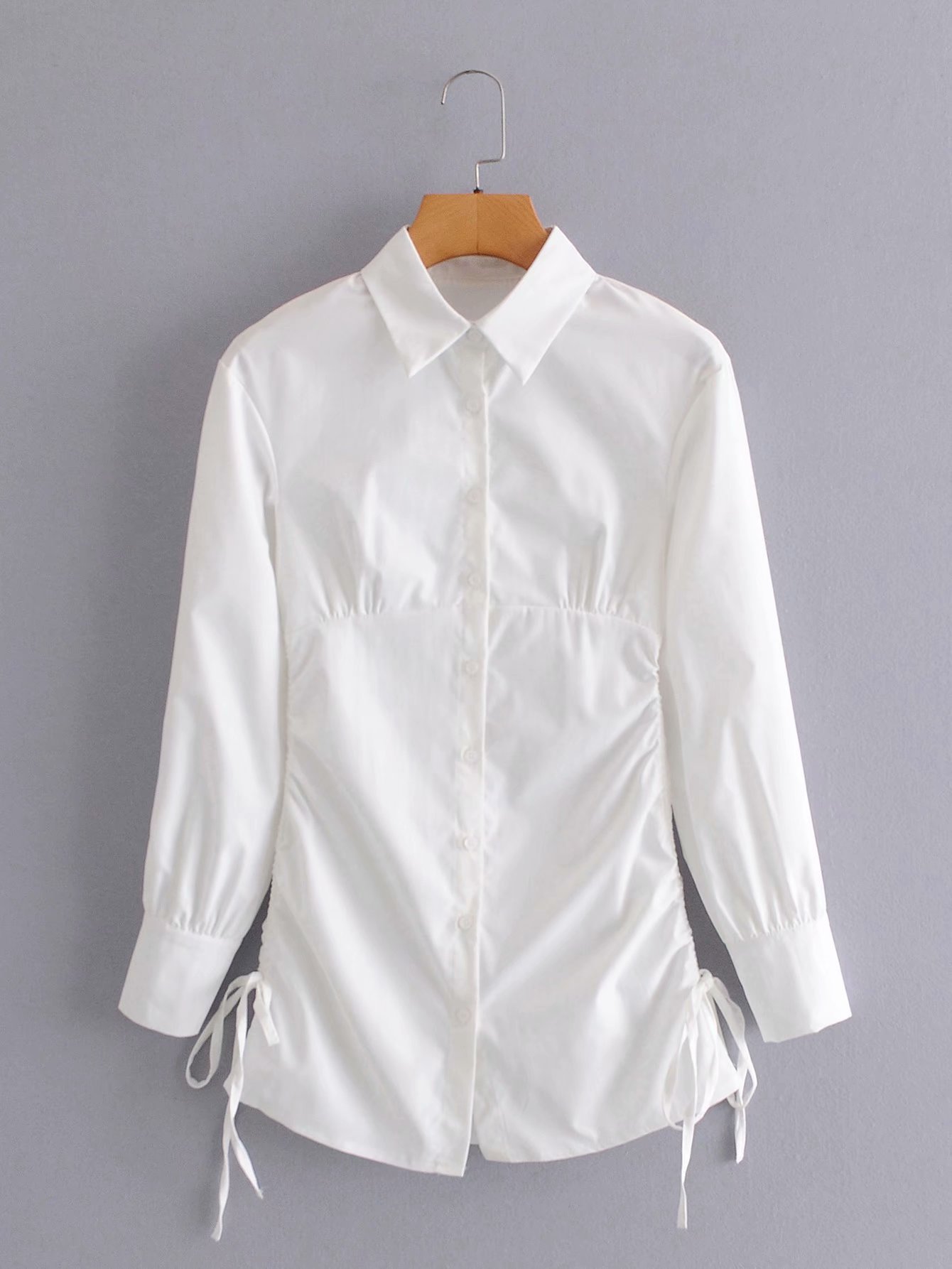 side drawstring shirt  NSAM18554