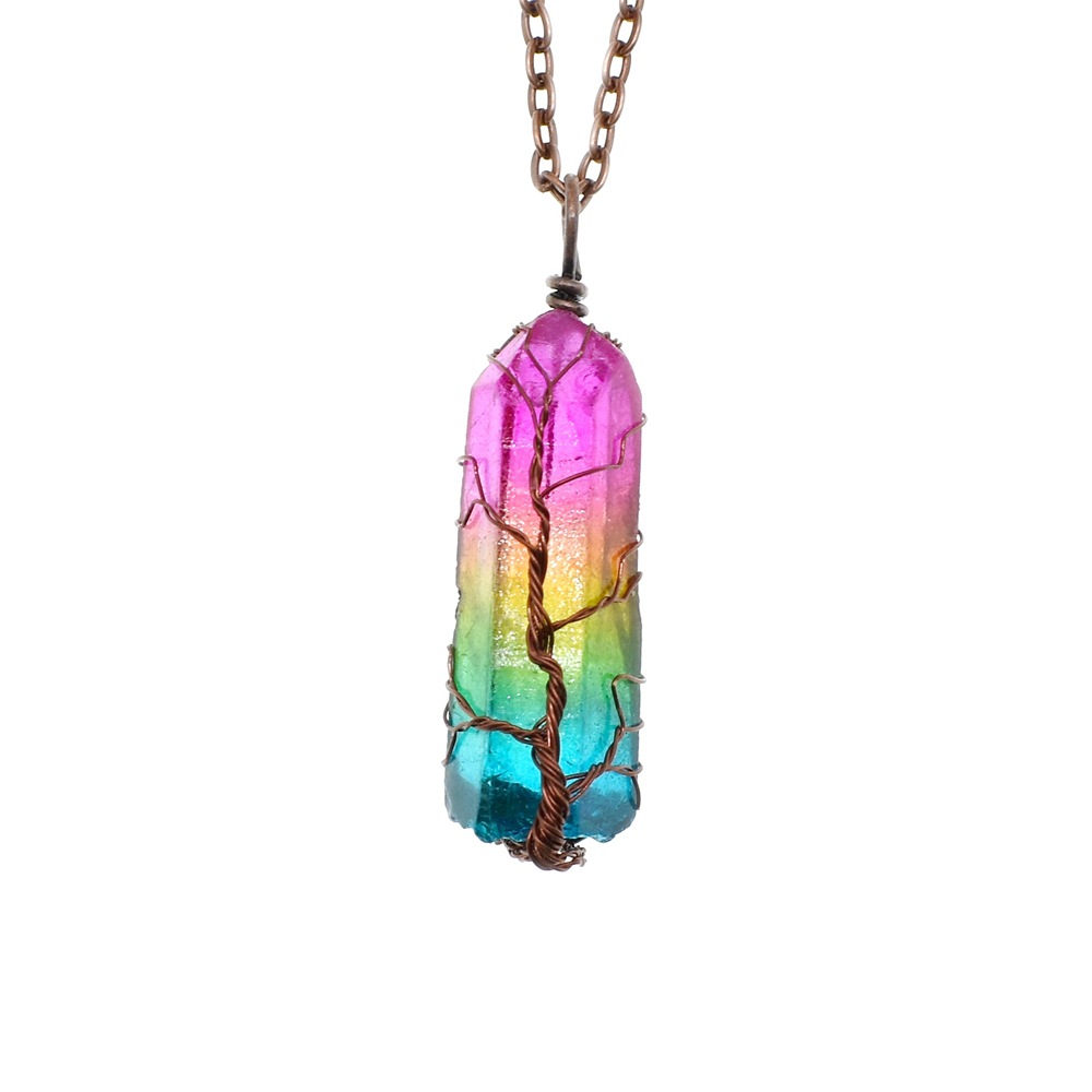 Retro Tree Natural Crystal Women's Pendant Necklace 1 Piece display picture 2