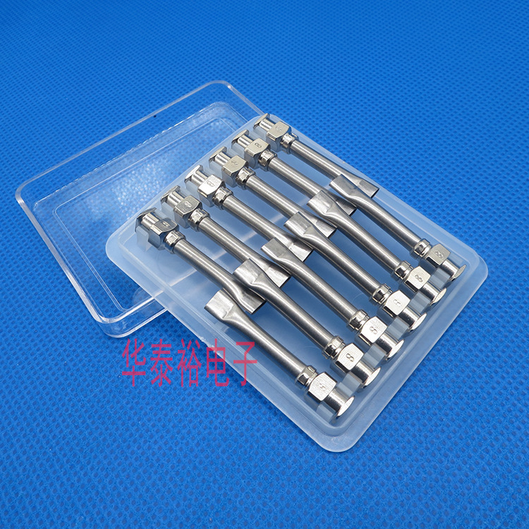 1英寸不锈钢点胶针头针咀打胶机扁头扁咀针头/点胶机针筒针头尖