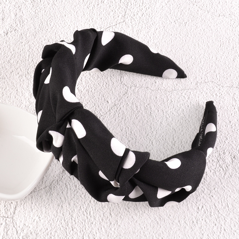 Korean New Polka-dot Fold Hair Band display picture 7