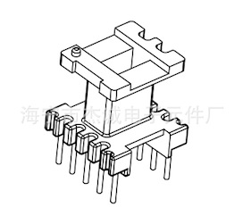 EI13 5+5PIN加挡板EI1334B立式EE13变压器骨架 电木骨架 厂家直供