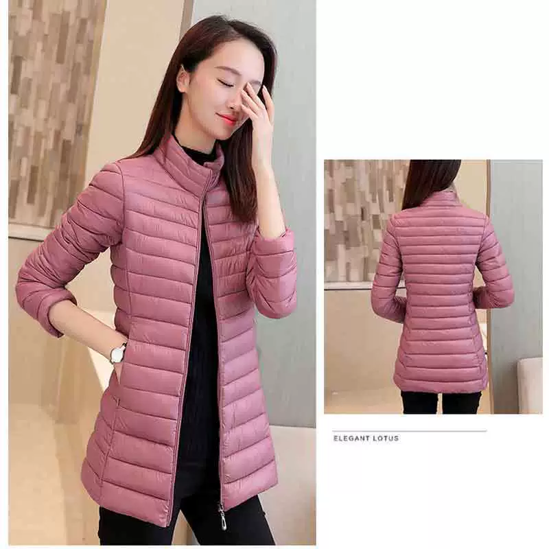 Зимняя куртка с хлопковой подкладкой, женская новая длинная легкая приталенная куртка с хлопковой подкладкой, весна и осень, зимний женский топ Baoma, Женская куртка с хлопковой подкладкой