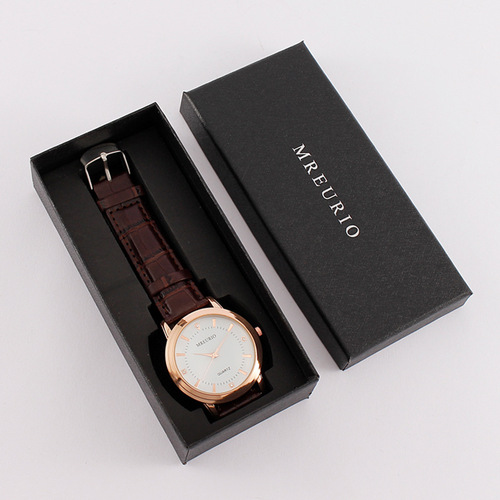 MREURIO brand watch gift box, original packaging box, high-end cross pattern watch box, dropshipping from the source manufacturer