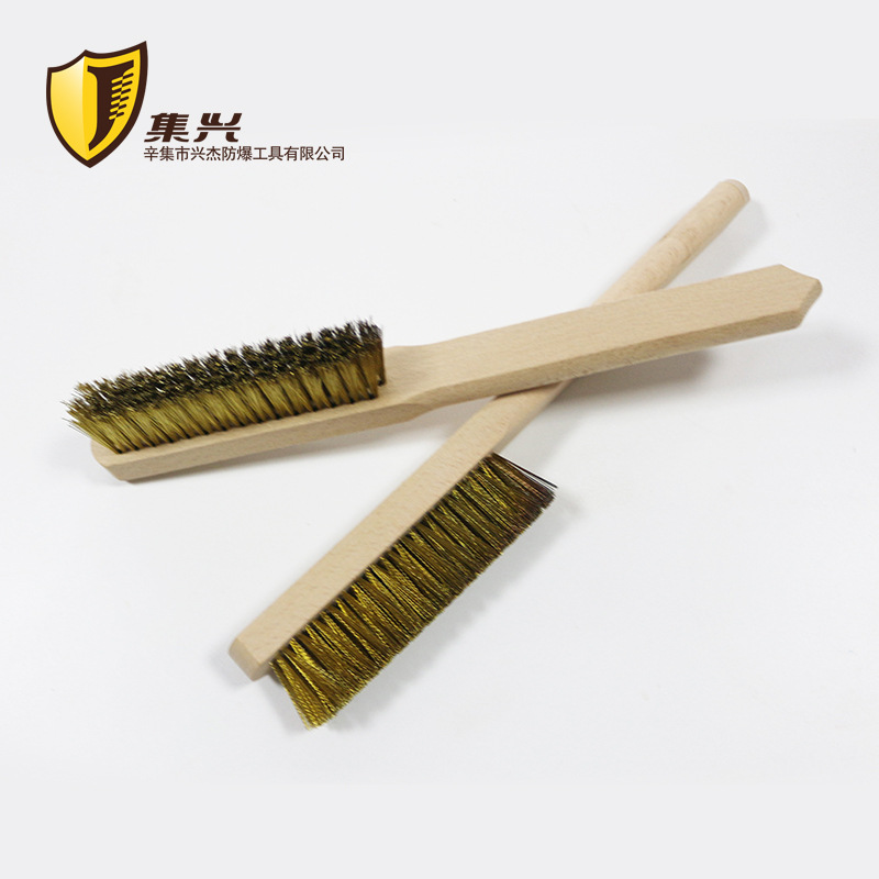 黄铜丝刷铜丝刷子4*30行 抛磨工具 铜刷子铜丝刷 管道刷加厚加密|ms