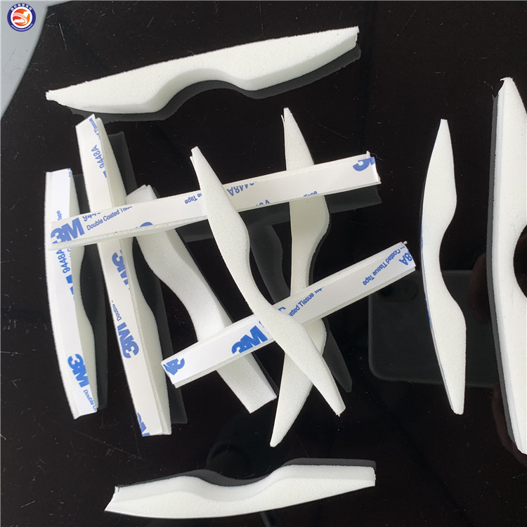 厂家现货 100*10mm慢回弹鼻梁条  高密度海绵背胶防护面罩海绵条