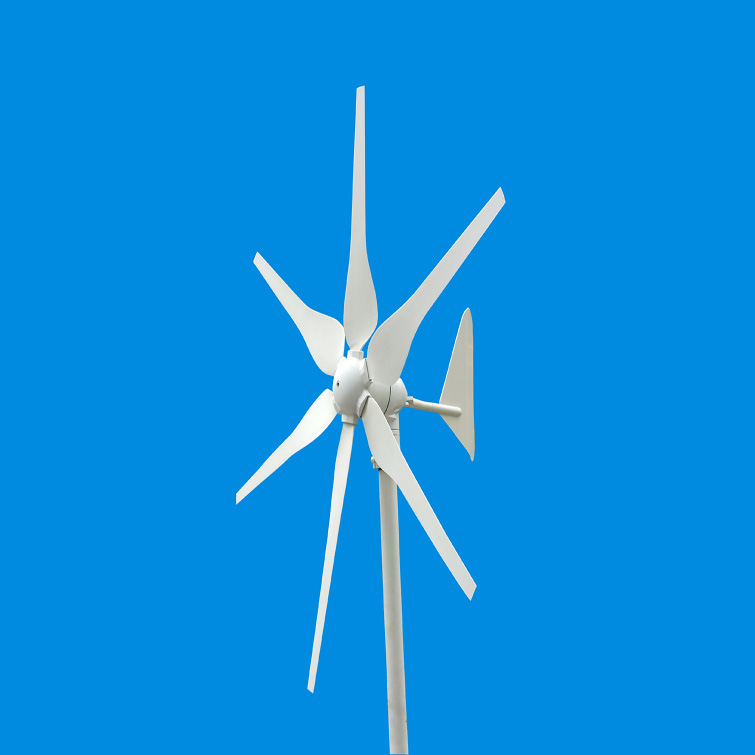 300w Wind turbine 6 Blade wind speed start-up small-scale Wind Generator plant Scenery complementary electricity generation