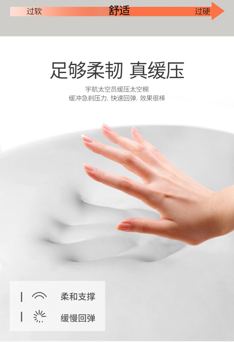 Aichewu New Car Headrest Lumbar Support Neck Pillow Seat Lumbar Pillow Space Cotton Car Lumbar Pillow Waist Cushion