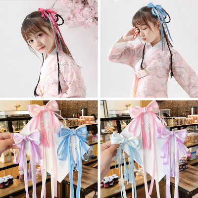 chinese hanfu hair accessory for girls Children hairpin, girl tassel step rocking headdress