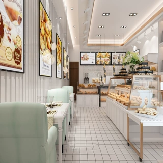 餐饮连锁店空间设计、面馆店面设计、上海餐饮店装修设计