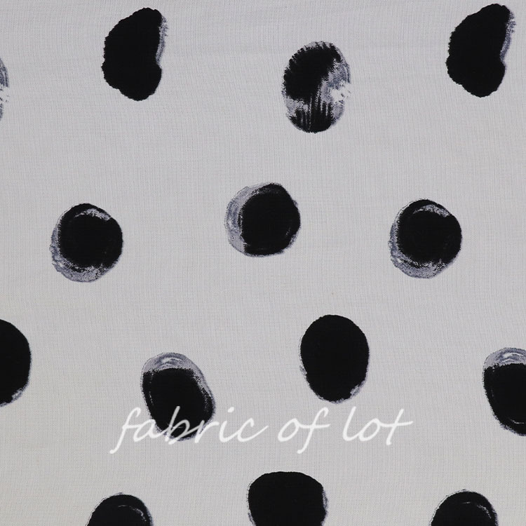 【现货】12526P白底石头花 人丝莱赛尔亚麻梭织印花面料连衣裙