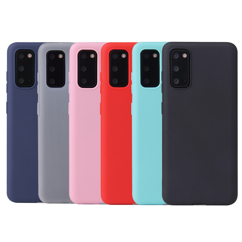 For Samsung S20plus phone case all-inclusive S21ultra candy matte tpu protective cover soft silicone case