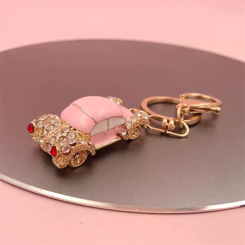 Creative metal golden water, keychain, car keys, key bag, pendant, chain, creative gift, Birthday gift