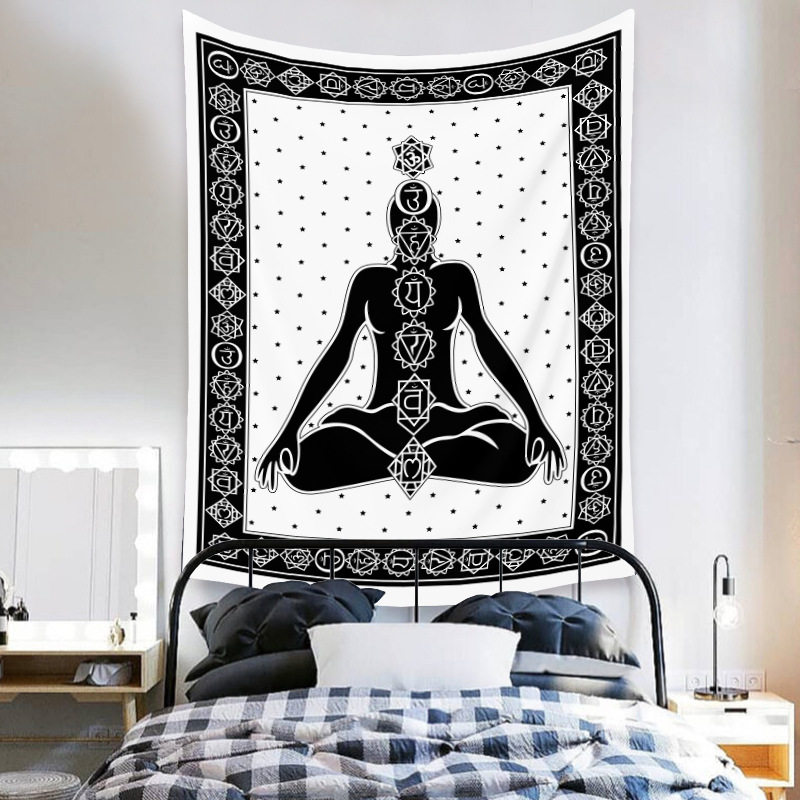 Nordic Yoga Printing Tapestry Living Room Bedroom All Decoration Tapestry Wall Canvas Art Paintings display picture 5