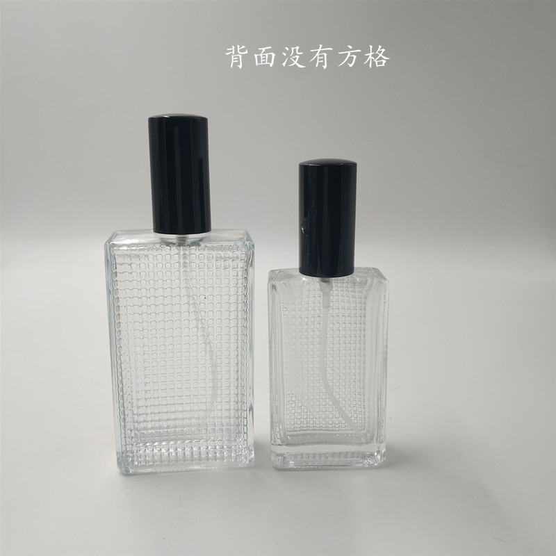 喷雾香水瓶方形透明玻璃香水分装空瓶圆柱按压美妆分装瓶便携式