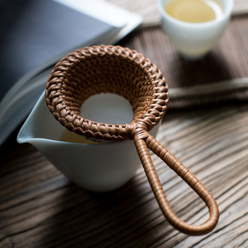 Vietnamese Rattan Tea Filter, Naturally Dried Vine Weaving Tea Strainer, Tea Funnel, Tea Ceremony Accessory