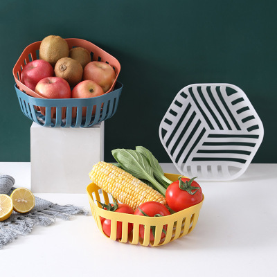 originality multi-function double-deck With cover Leach basket kitchen Refrigerator Leachate Crisper Plastic fruit Storage basket goods in stock