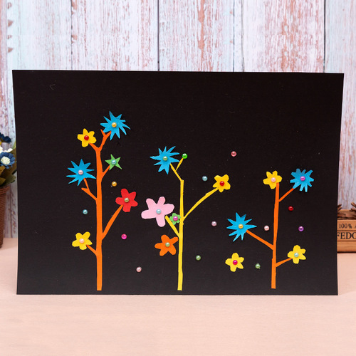 4K 8K thick hard black cardboard white cardboard children DIY handmade painting paper handmade paper black