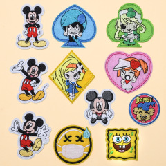 卡通刺繡布貼 服裝輔料電腦繡花加工動物補丁貼 帶背膠可縫燙