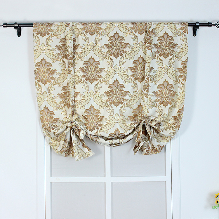 Cotton and linen gauze curtain curtain window gauze cute simple balcony curtain gauze fabric living room bedroom small size bay window shading