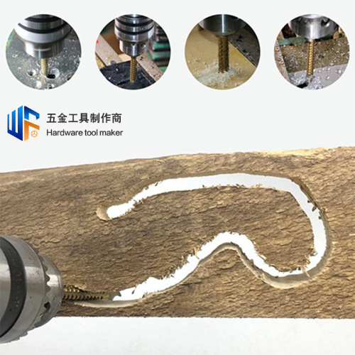 6pcs Woodworking Sawtooth Twist Drill Multifunctional Grooving Punch Saw Drill Bit High Speed ​​Steel Titanium Plated Twist Drill Bit Wholesale