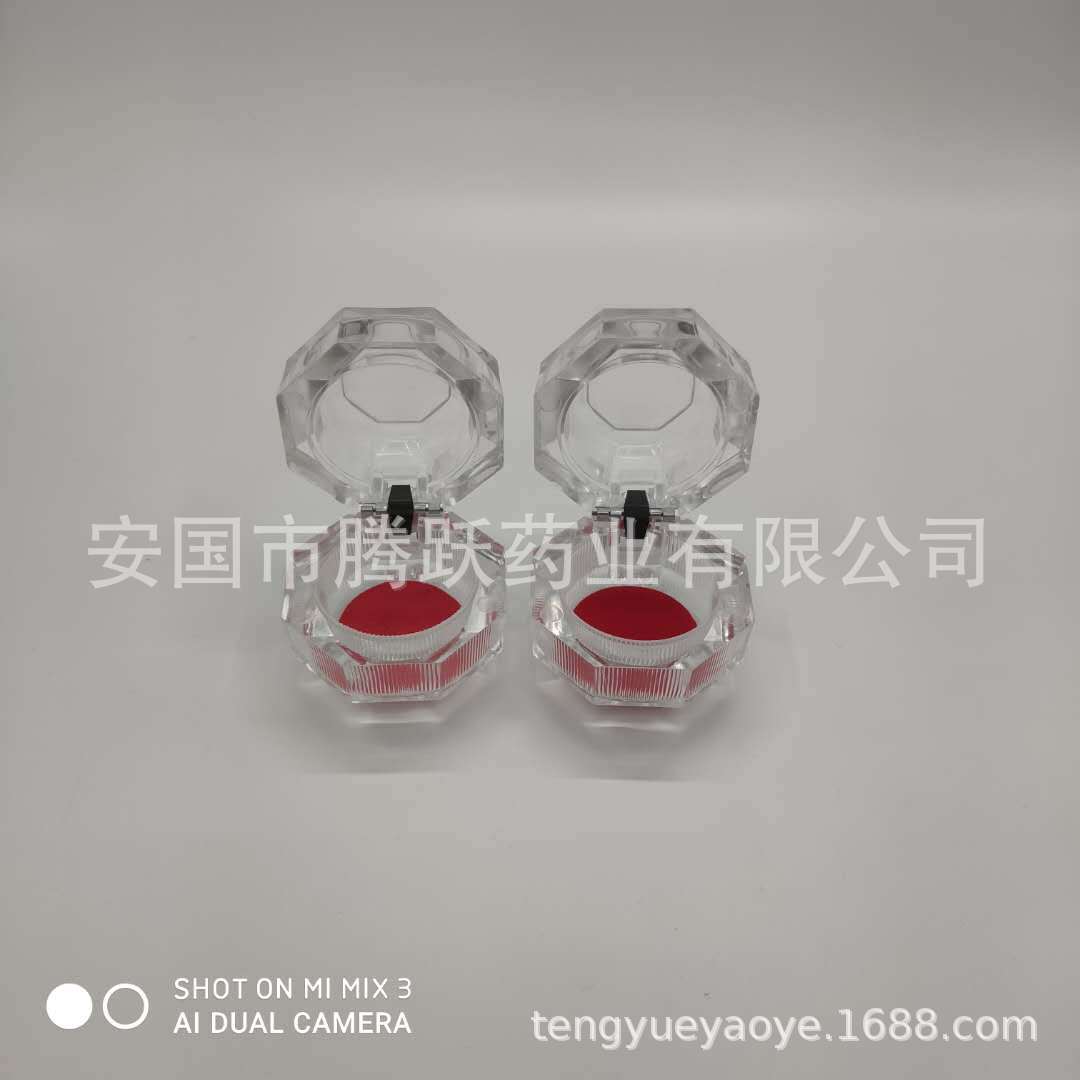 Octagonal Acrylic Display Box Clear Pill Jewelry Storage Case key features
