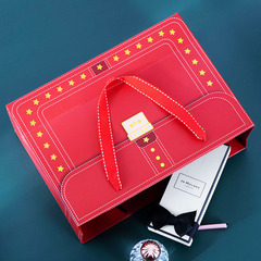 服裝店紙袋紅色黑色燙金禮品袋特種紋路紙袋紅色禮物包裝手袋