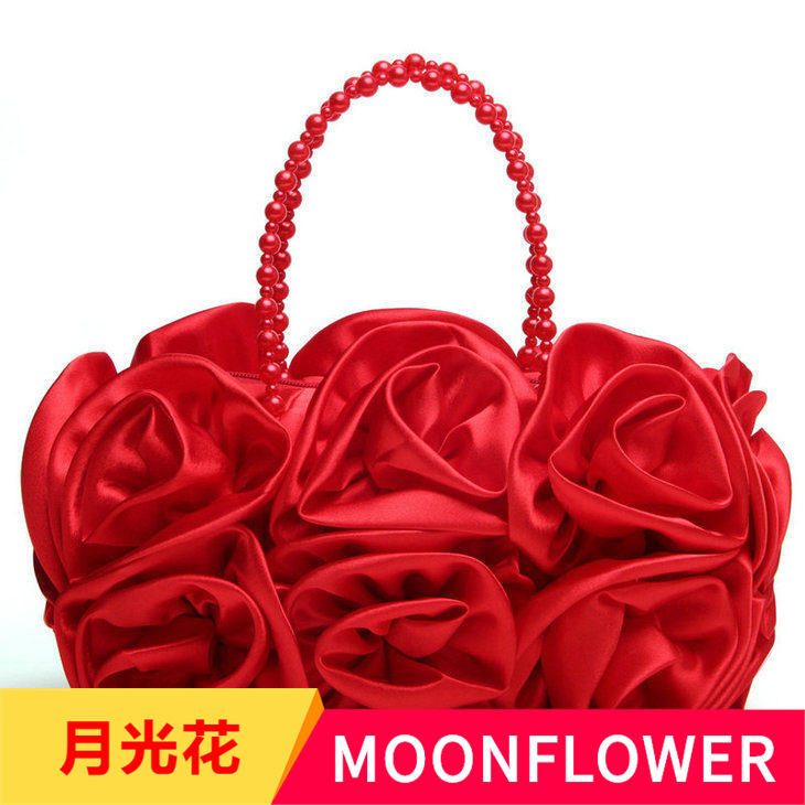 潮州月光花小额批发韩国化妆包工艺绸缎晚宴包新娘包伴娘包 989-2