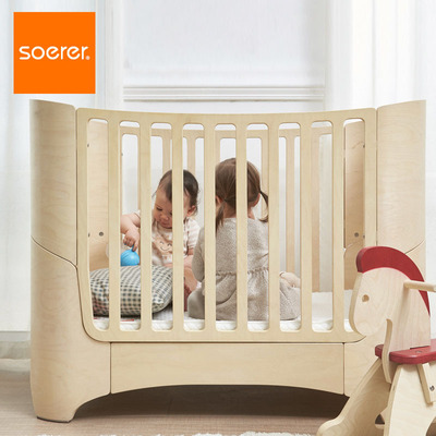 soerer Xerox multi-function Baby grow up high-grade solid wood Art Baby bed fashion Bending wood K9